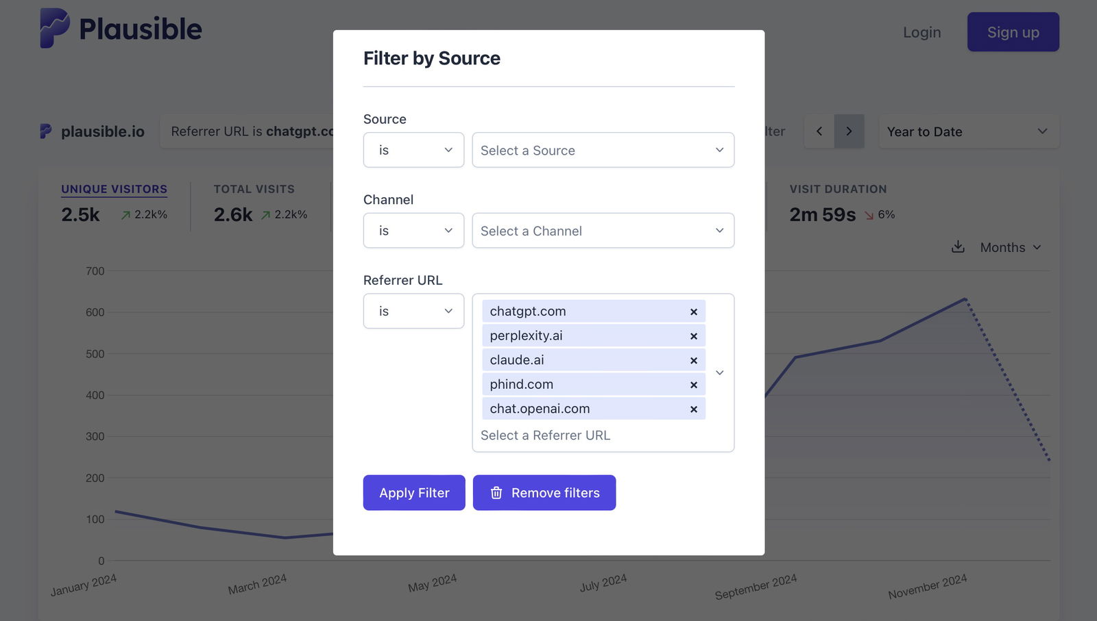 filter by source